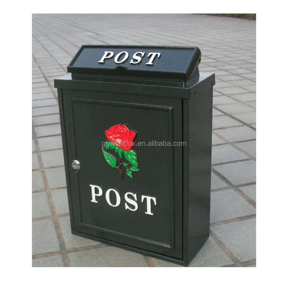 ROSE WALL MOUNTED CAST ALUMINIUM MAILBOX