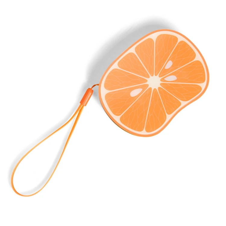 Creative 6000mah mobile power supply,orange watermelon kiwi fruit power bank with type c