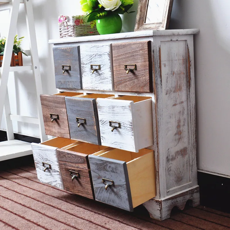 Wholesale Vintage Furniture Wood Kitchen Storage Cabinet Wooden Chinese Antique Chest of Drawers Simple