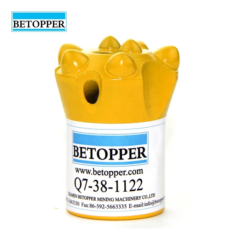 7 buttons 38mm yellow color  tapered button drill bit