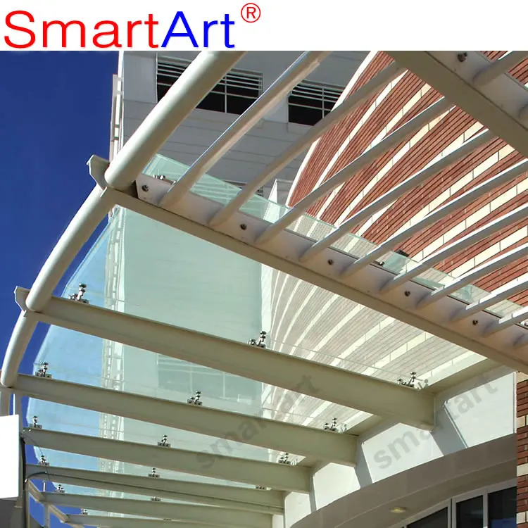 Entrance Glass Awning Canopy for hotel