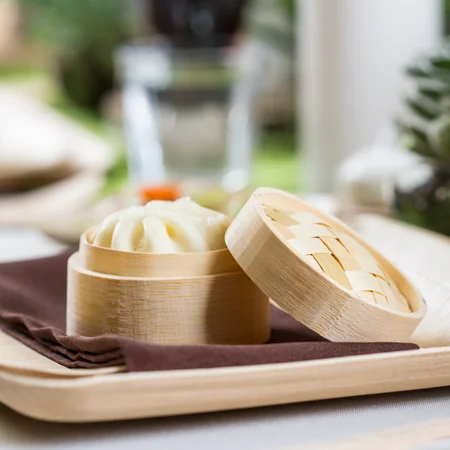 Bamboo Food Steamer Mini Dim Sum Bamboo Steamer Basket