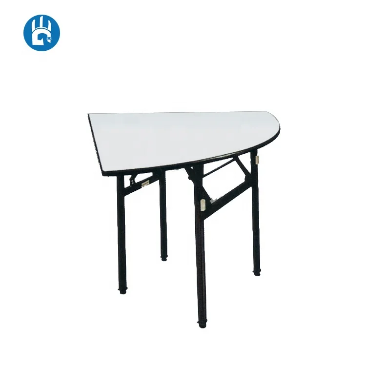 Wedding Fireproof PVC Combinate Conner Half Moon Foldable Catering Hotel Banquet Table for Buffet
