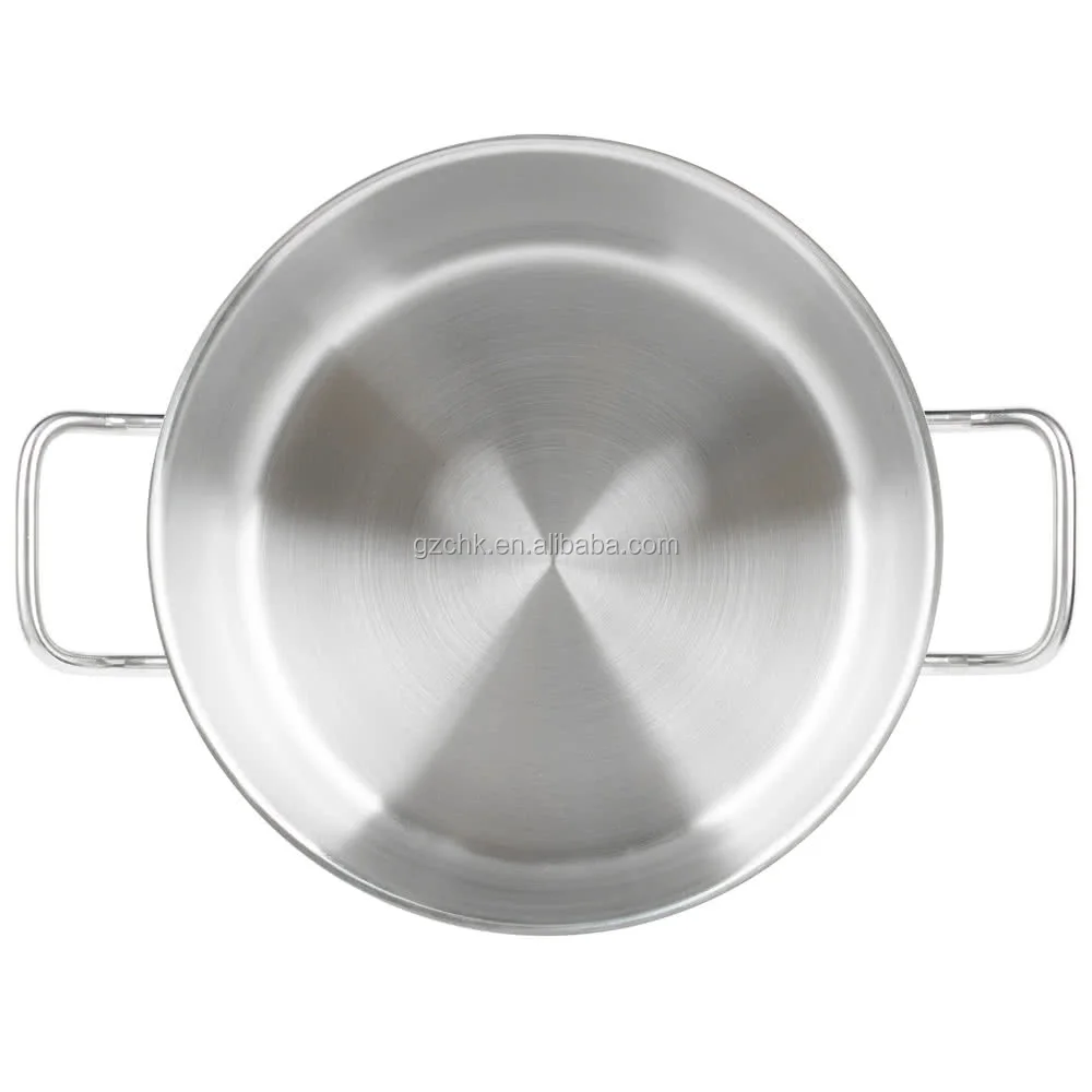 Tall body stainless steel compound bottom sauce pot/thick hot pot /stock pot