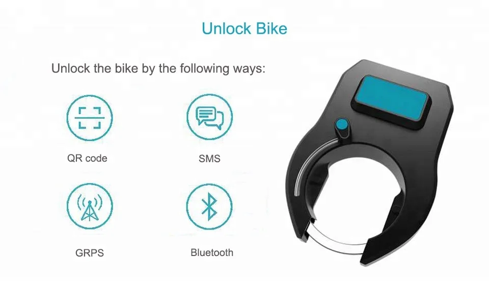 Anti Theft Bike Sharing System Lock Smart Lock ODM/OEM  GPS Solar Power