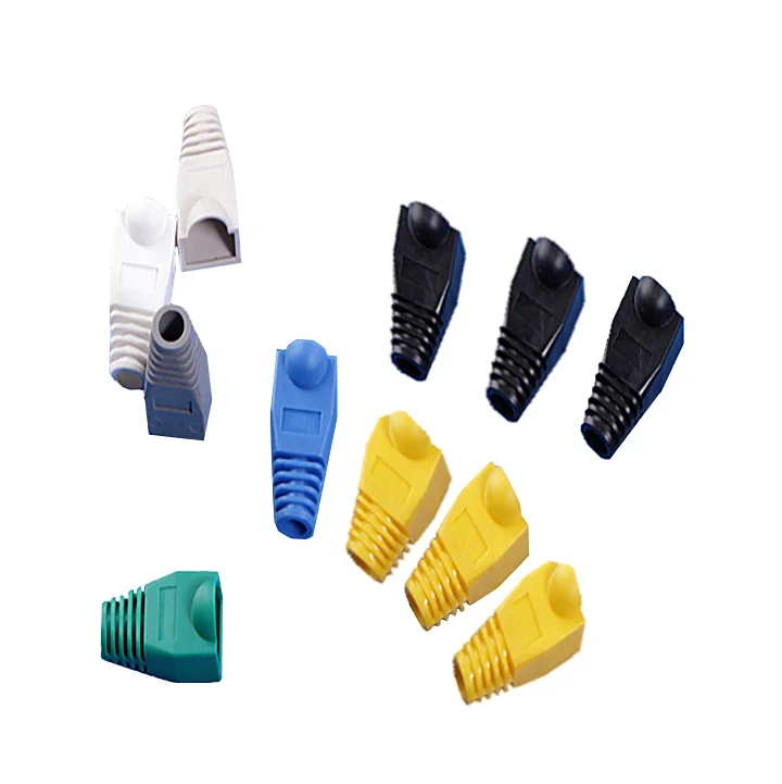 Соединитель крышки RJ45 Cat5E Cat6 Rj45 Штекерная Крышка сетевой кабель Разгрузка от натяжения RJ45 защитные сапоги