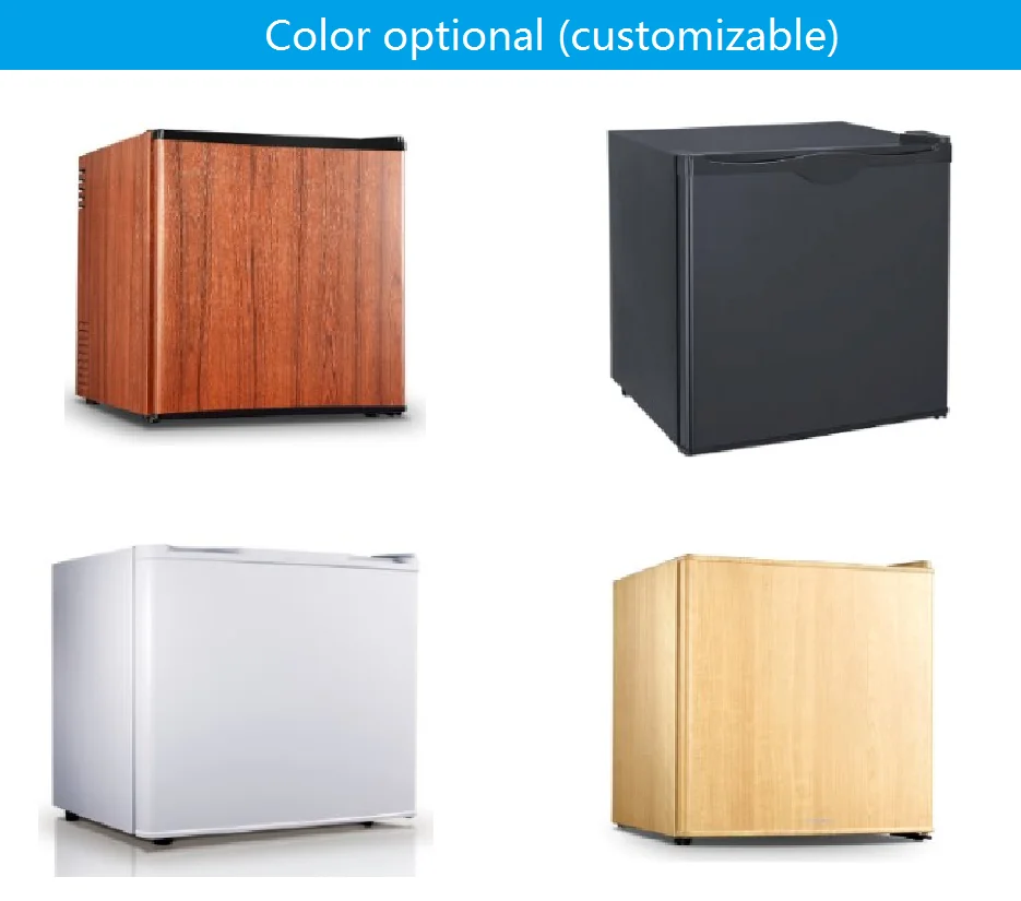 42L Wood Grain colored refrigerator with lock and key