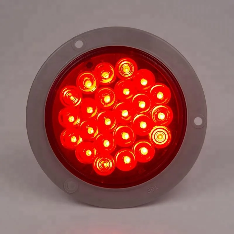 
4 Inch Round Grommet Mount LED Lights Stop Turn Tail Lights 