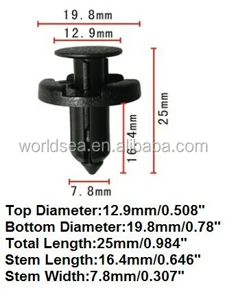 Front Bumper And Radiator Support Push-type Retainer for 11296-AG000 Infiniti FX 35/45 AND altima Maxima & Quset