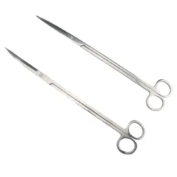 11.8 Inch Mirror Polished Straight Curved Scissors Aquarium Cleaning Tools Kit Aquarium Plant Scissors