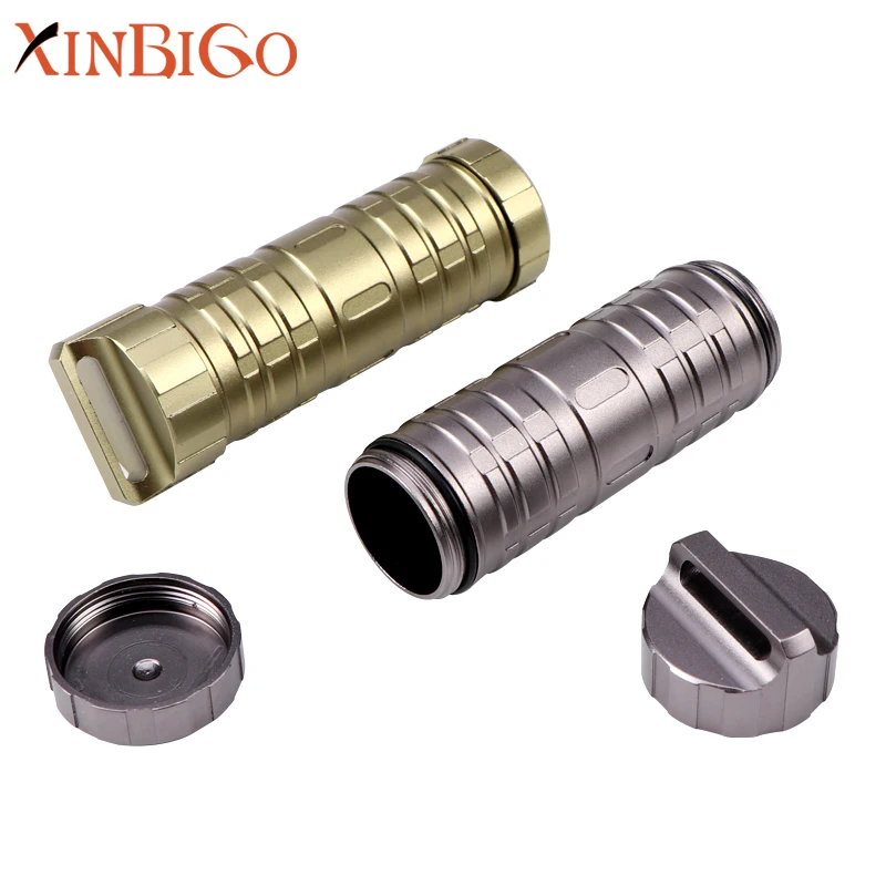 New CNC Aluminum Alloy Metal Outdoor Camping EDC Survival Sealed Waterproof Pill Bottle