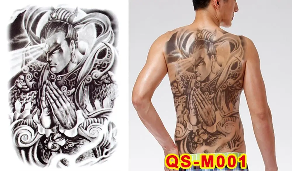 Wholesale Full Black Tattoos Men & Women Waterproof Big Temporary Tattoo Stickers