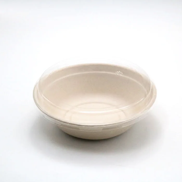 disposable sugarcane 32 OZ ramen noodle bowl with lid