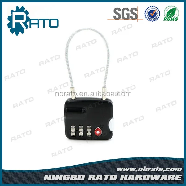 Сплав цинка Сочетание 3 Цифровой АСП Стальной Трос Кнопочный Замок