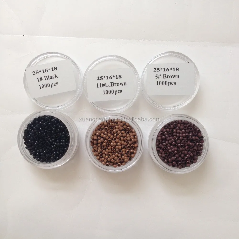 metal ring beads for stick tip hair extensions micro ring loop hair extension