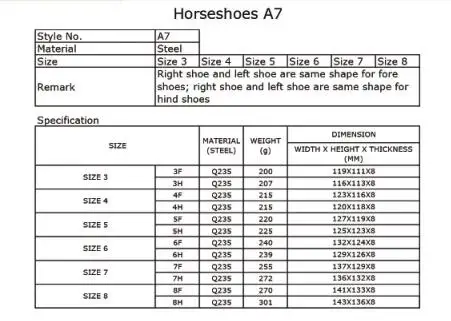 Hot Sale Forged Cast Iron Self-Color Wholesale Horseshoe