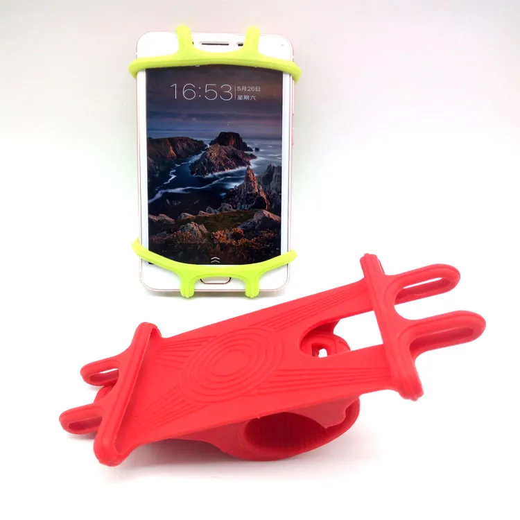 Adjustable Universal Elastic Sports Mobile Phone Stand Silicone Bicycle Mount Holder
