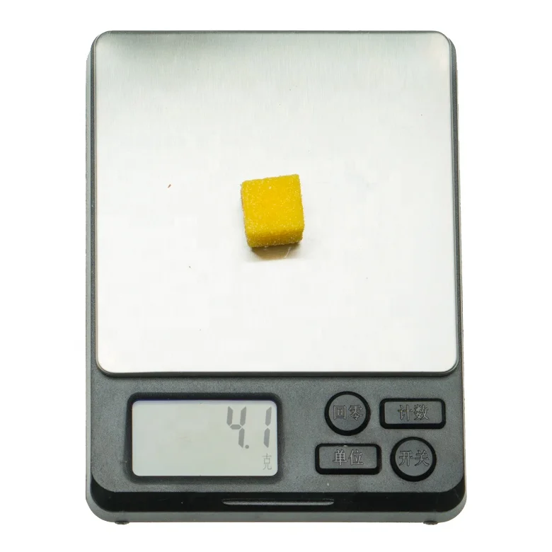 square shape durian flavor gummy candy with box packing
