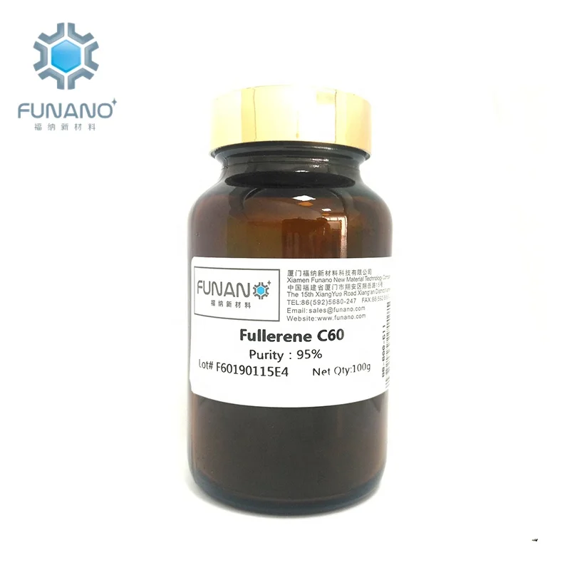 
Manufacturer Funano New Nanometer Oliver Oil Raw Material Carbide Fullerene C60 With 95% Carbon Powder China 