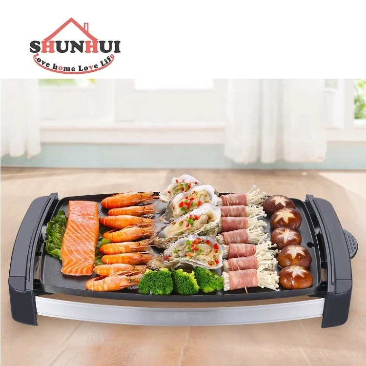 Non stick Barbecue Electric Grill  45x32 cm Indoor Smokeless Korea Electric Grill Pan 1600W BBQ Electric Grill