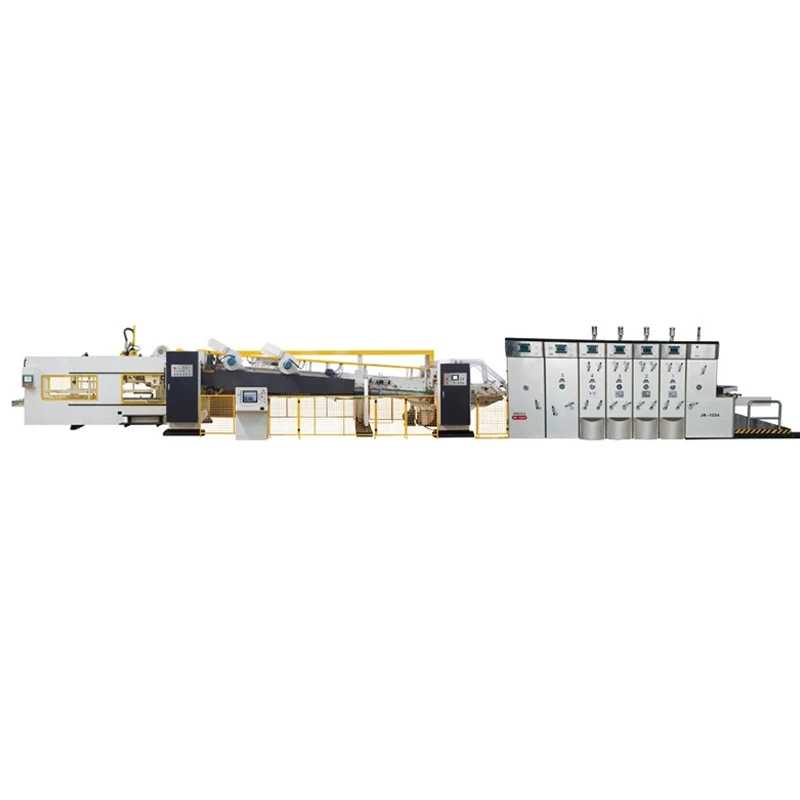 Popular Brand Automatic 4 Colors Printer Slotter Die-Cutter &Scraps Cleaner Folder Gluer Counter Ejector