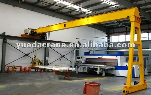 1ton 2ton 3ton 5ton 10ton single girder Semi Gantry Crane With Electric Hoist
