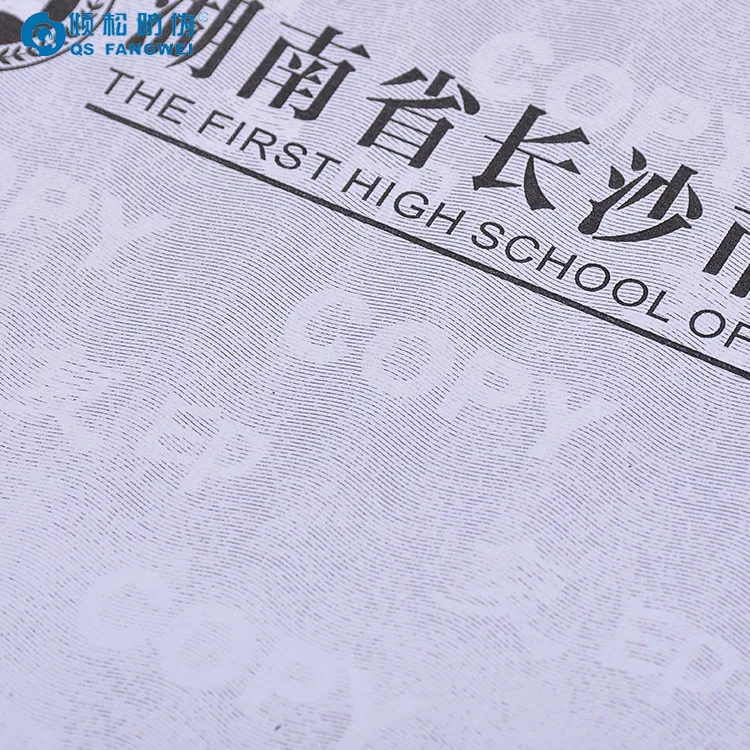 
Custom cheap price security anti-copy paper with watermark, anti copy paper 