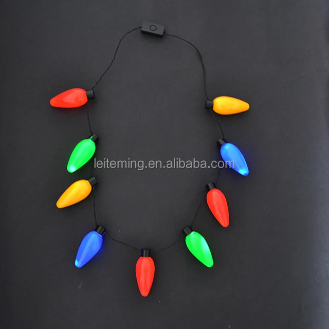 Classic Party Flashing necklace Jumbo bulb Christmas led necklace for party