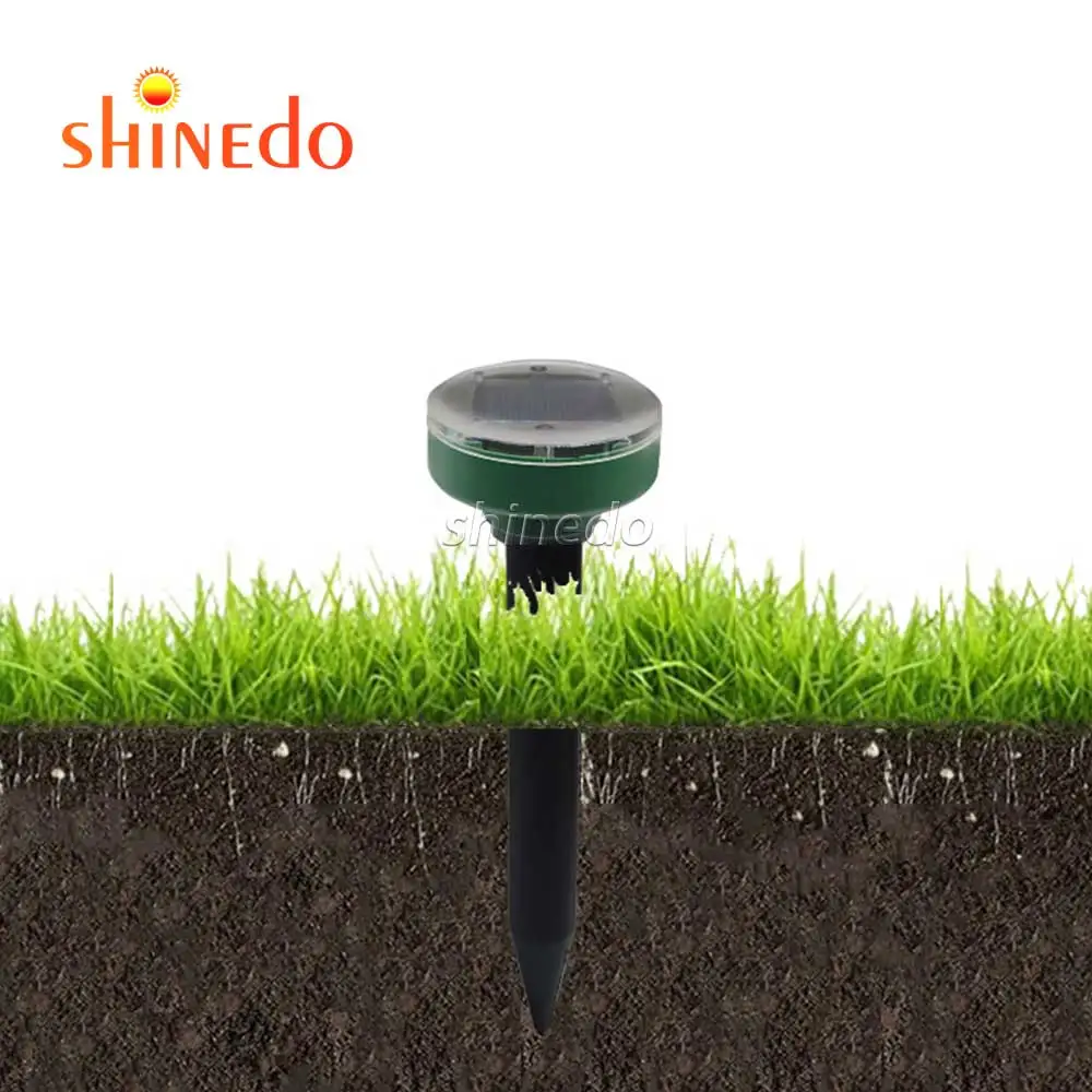 Shinedo Солнечный Репеллент для Кротов ультразвуковой уличный Отпугиватель вредителей шипы газона и