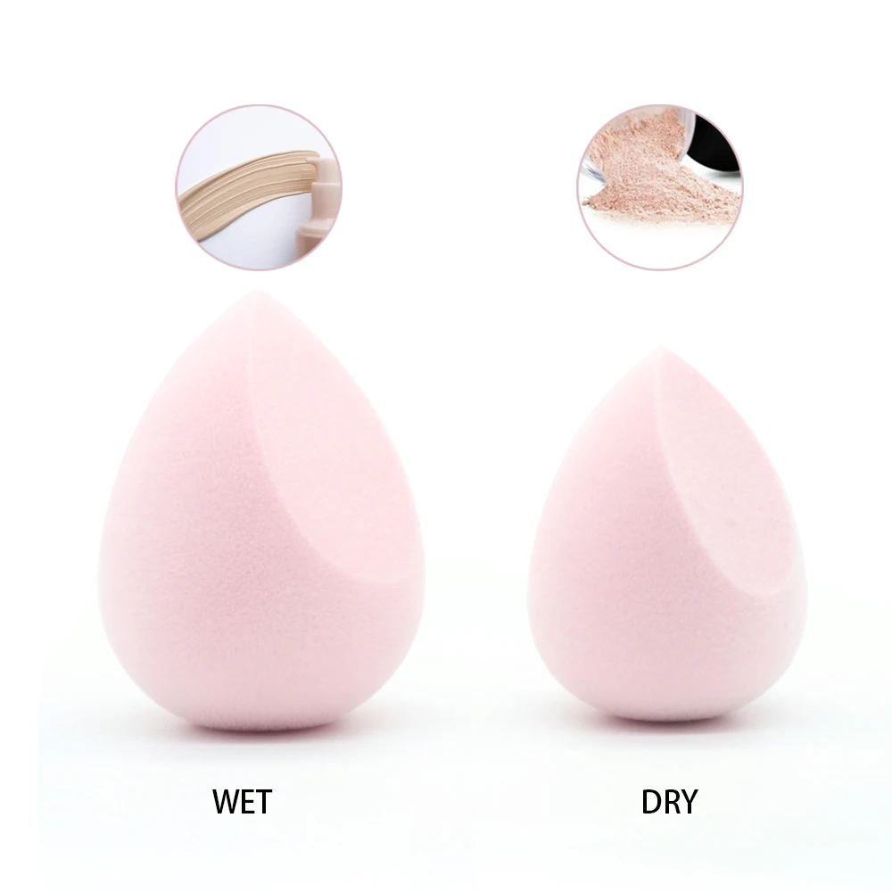 
2020 Dual Layer Latex Free Microfiber Micro Fiber Velvet Flocking Power Powder Puff Make Up Face Blending Makeup Sponge 