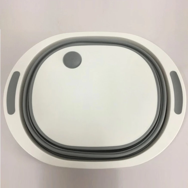 Folding Cutting Board Washing Basin Drain basket bucket
