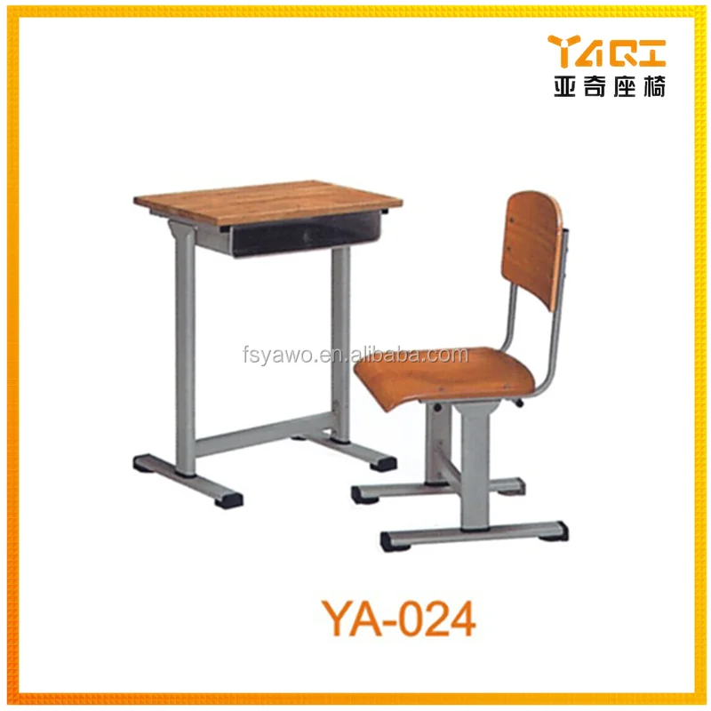 Good iron metal material student furniture used school desk chair