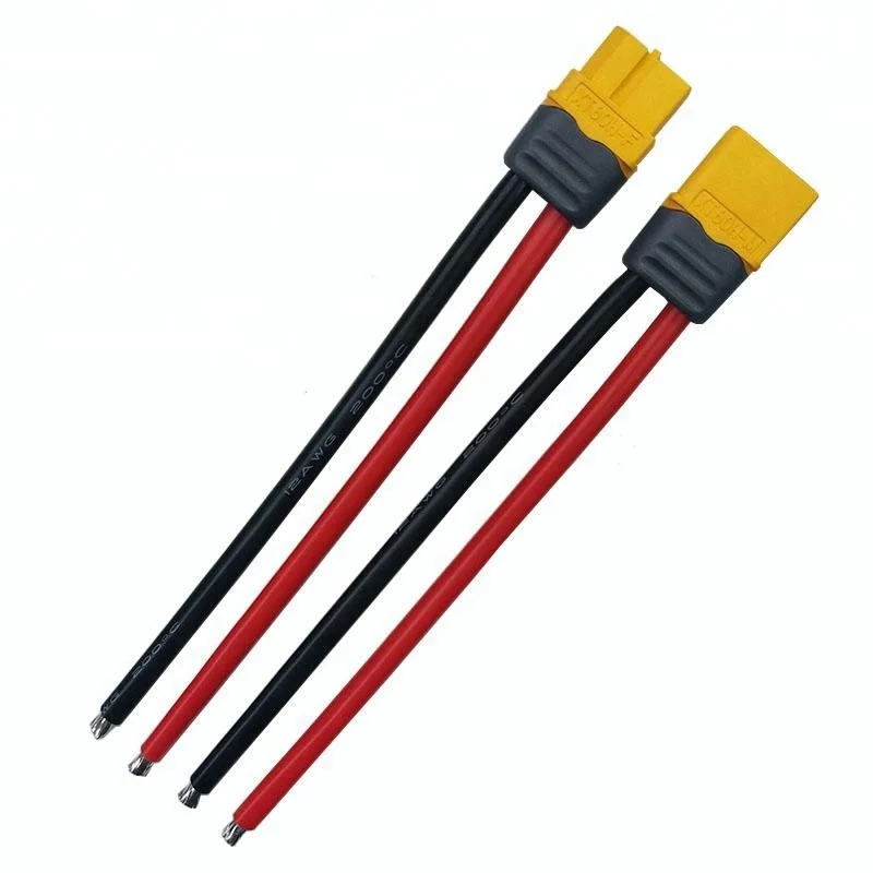Amass XT60 Female Male Adapter XT90 Connector XT60H Plug Extension Cable 12AWG 150mm For RC Lipo Battery
