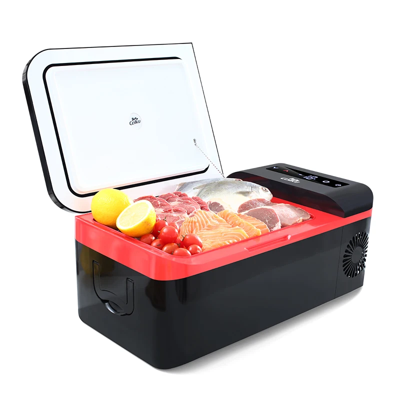 DC 12V/24V Outdoor Dual Temperature Zone Mini Refrigerator Compressor Portable Car Fridge