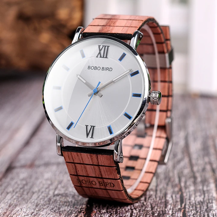 New Design Wood Watch for Men and Women Casual Quartz Watch in Wooden Gift Box
