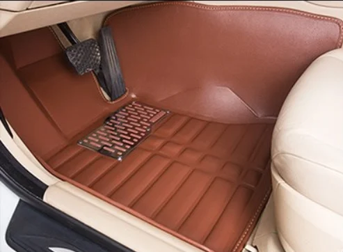 Factory supply anti-slip custom full set 5D PVC leather car floor mat