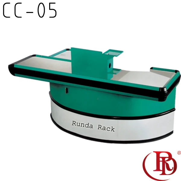 CC-05 High Quality Checkout Counter Shop Interior Decoration Pharmacy Counter Modern Store Display Counter Design Iron Sheet