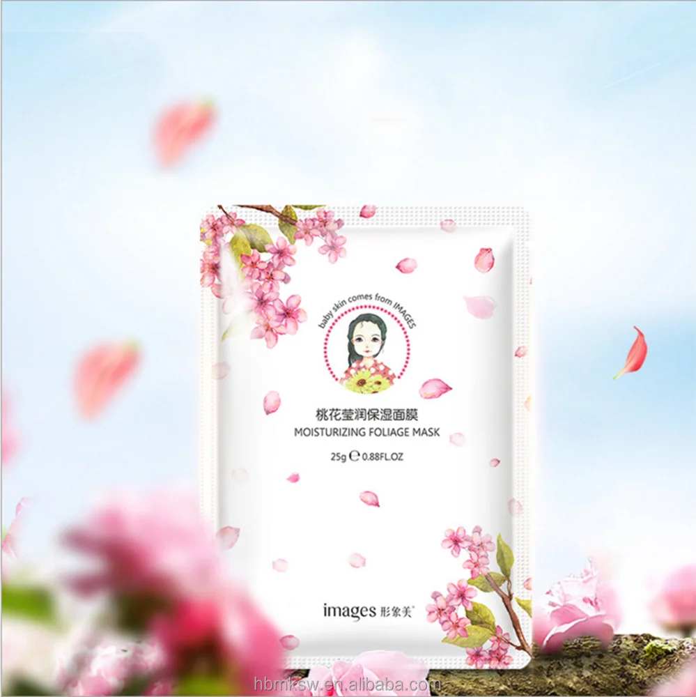 Super Natural Peach Hydrating Facial Mask peach bright Peach Blossom Silk Facial Mask with whitening & Anti-wrinkle effect