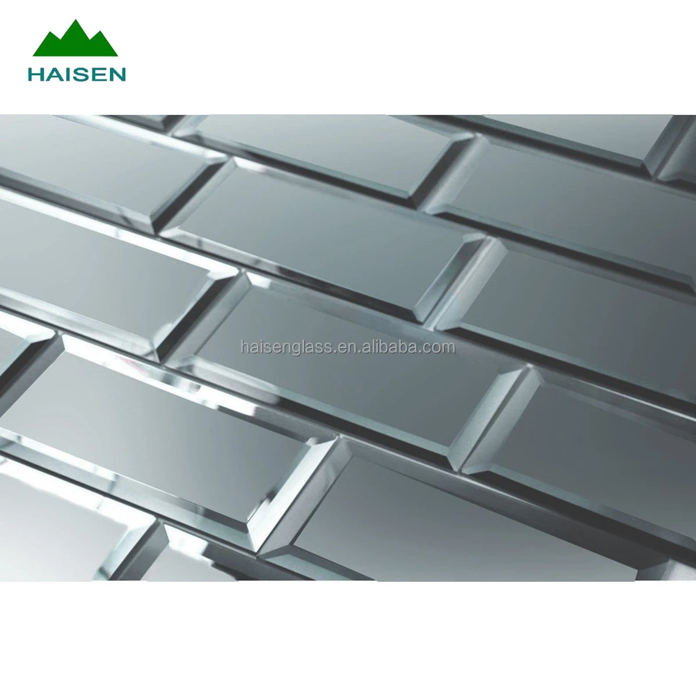 Frameless decorative glass beveled mirror without frame