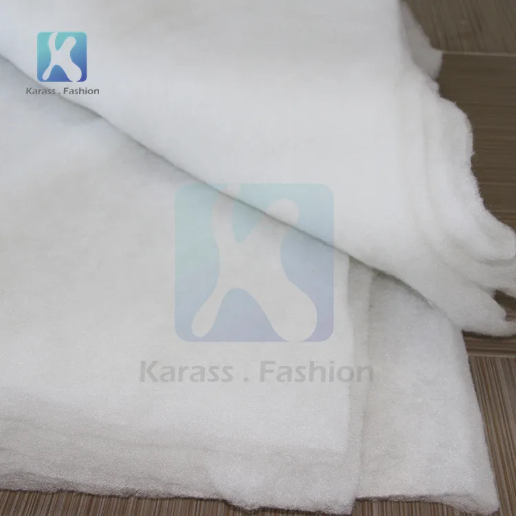 Natural white waterproof batting insulation roll polyester