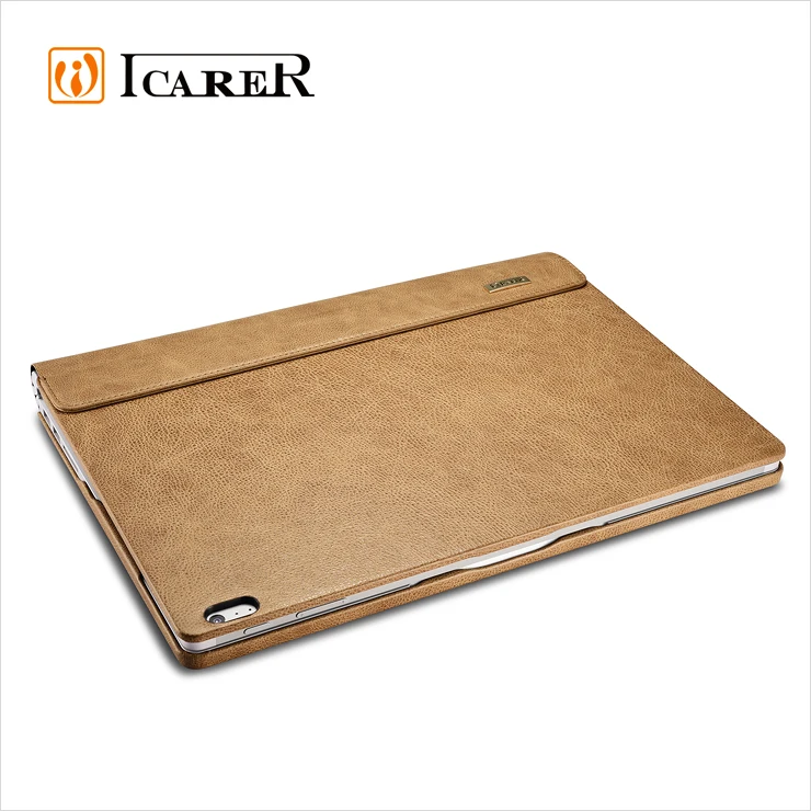 ICARER Shenzhou Real Leather Detachable Folio Case for Microsoft Surface Book