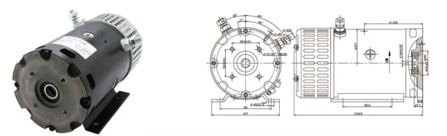 24 В 3 кВт гидравлический двигатель постоянного тока