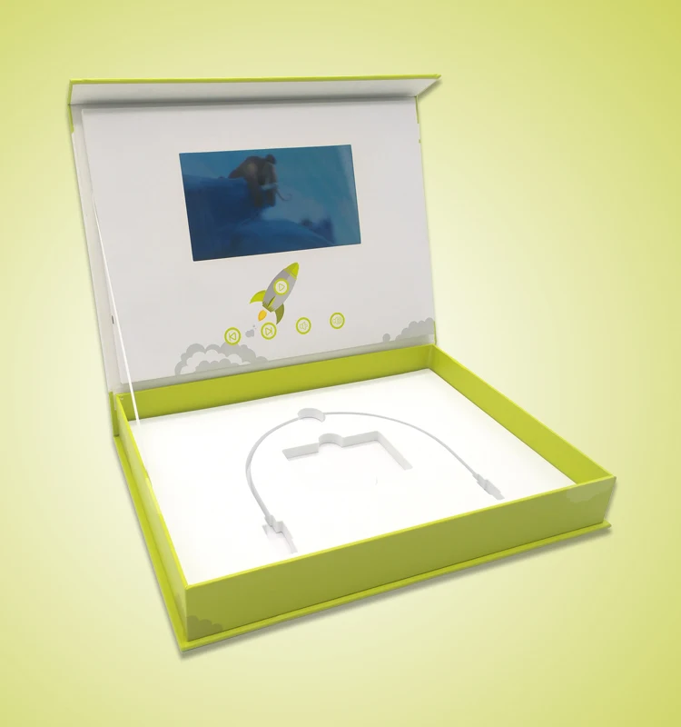 New Customized Wedding  Video Sound Box Invitation Card  box with screen