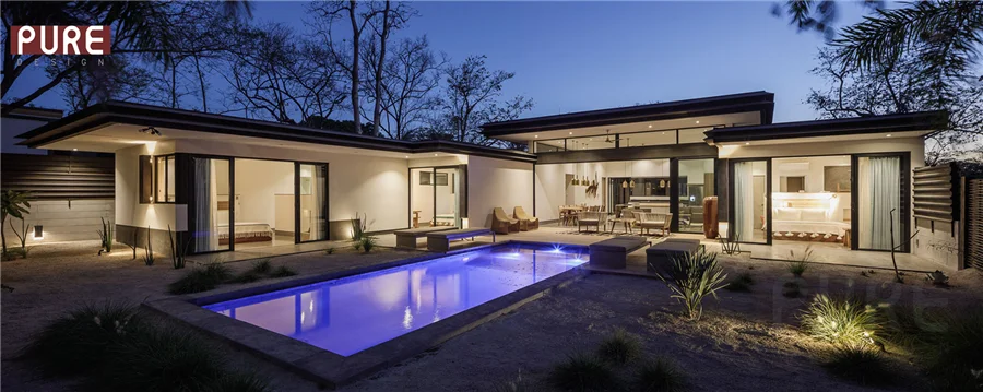 Villa design exterior elevation drawings