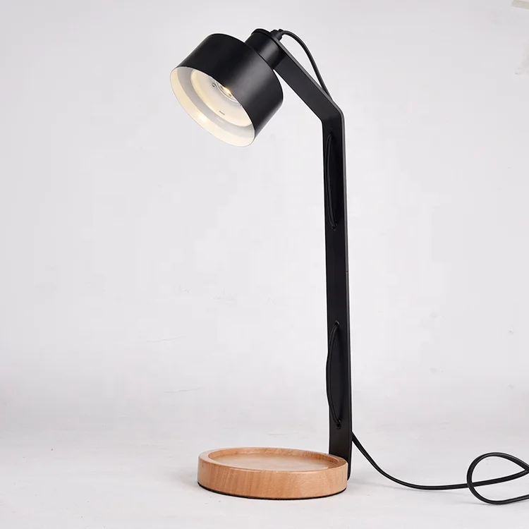 On/off Button Wooden Table Lamp, 3-step Dimming European Desk Lamps, Fashion Desk Lamp Wood