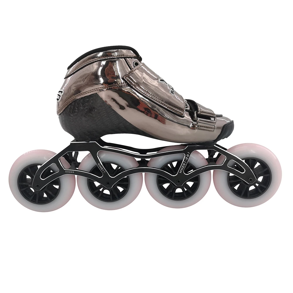 High-grade children skate shoes luxury 4 Wheels Skates bright surface inline speed skate shoes