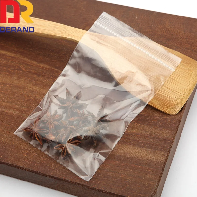 plastic LDPE customized zip lock poly bag storage freezer bag