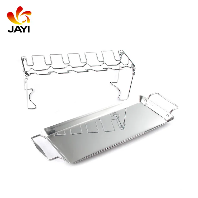 Factory prices chicken wing and leg roasting rack chicken wing leg grill rack wire chicken rack for cooking