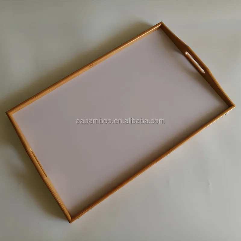Bamboo wood foldable food tray breakfast table serving bed tray study laptop bed serving tray with legs
