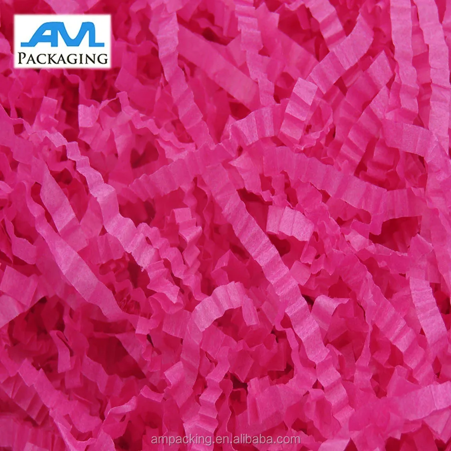 cosmetic gift packaging gift dyed color crinkle shredded tissue filler paper